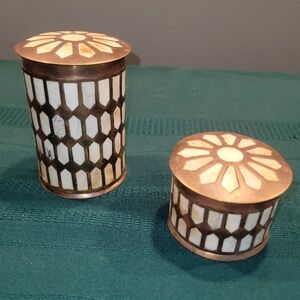 Vintage Brass Vanity Set